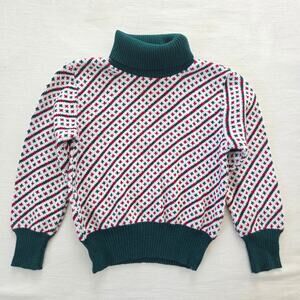 Vintage Criss-Cross Knit Turtleneck 3t